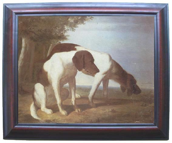 framed  Jacques-Laurent Agasse Foxhounds in a Landscape, Ta052
